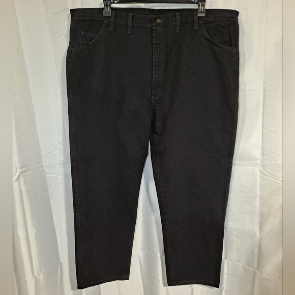 "NWT" Rustler Advantage Regular Fit Jeans Men's 46x29 Black Heavyweight Denim - Picture 5 of 12